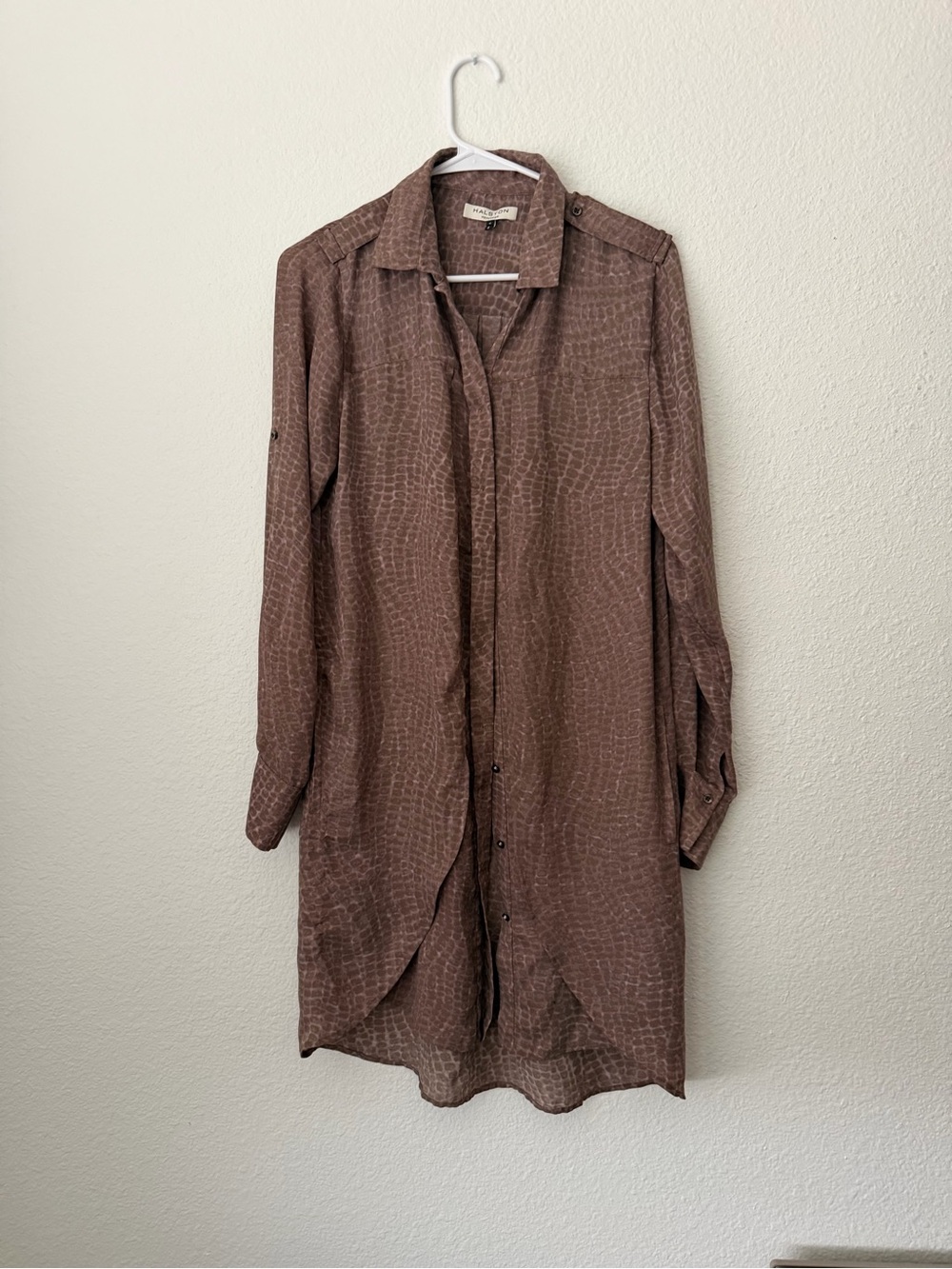 Halston Heritage | snake print shirt dress